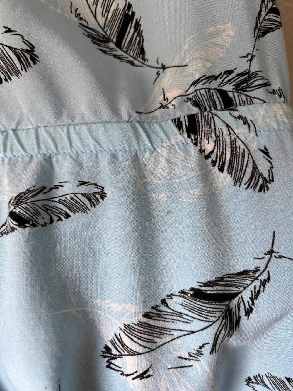 Torrid women’s Light Blue Feather Print V Hem Challis midi Dress plus sz 2 - Picture 12 of 14